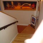 Custom built display case and new steps to attic conversion.